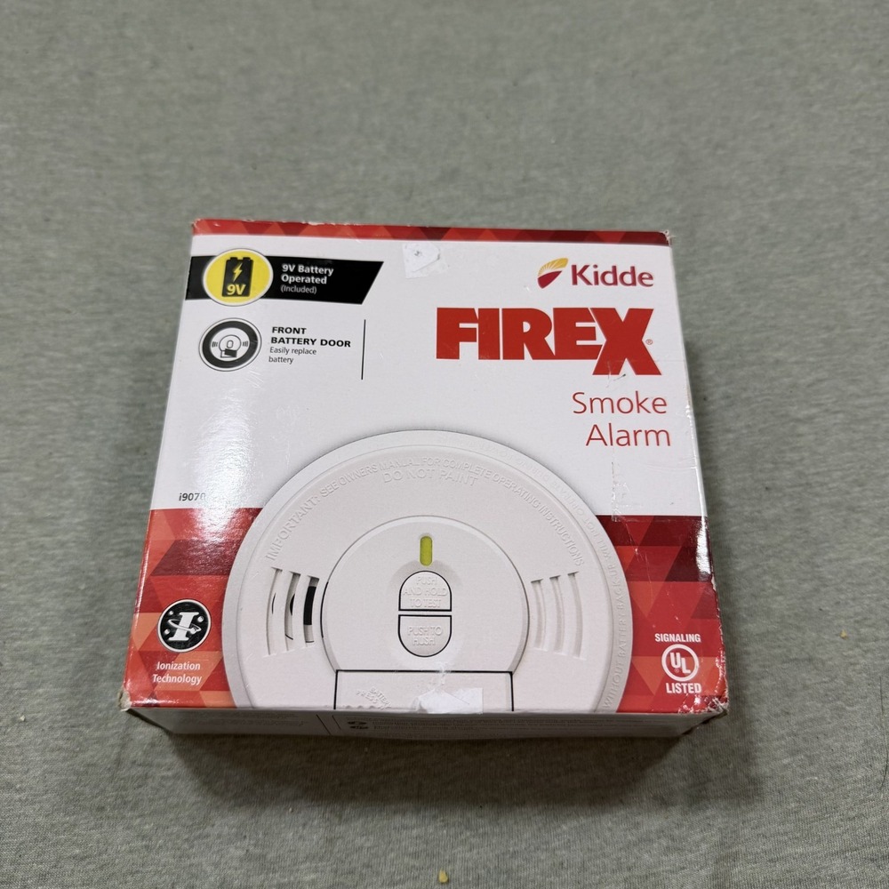 Kidde Firex Smoke Alarm 9V Battery Operated i9070 Front Battery Door